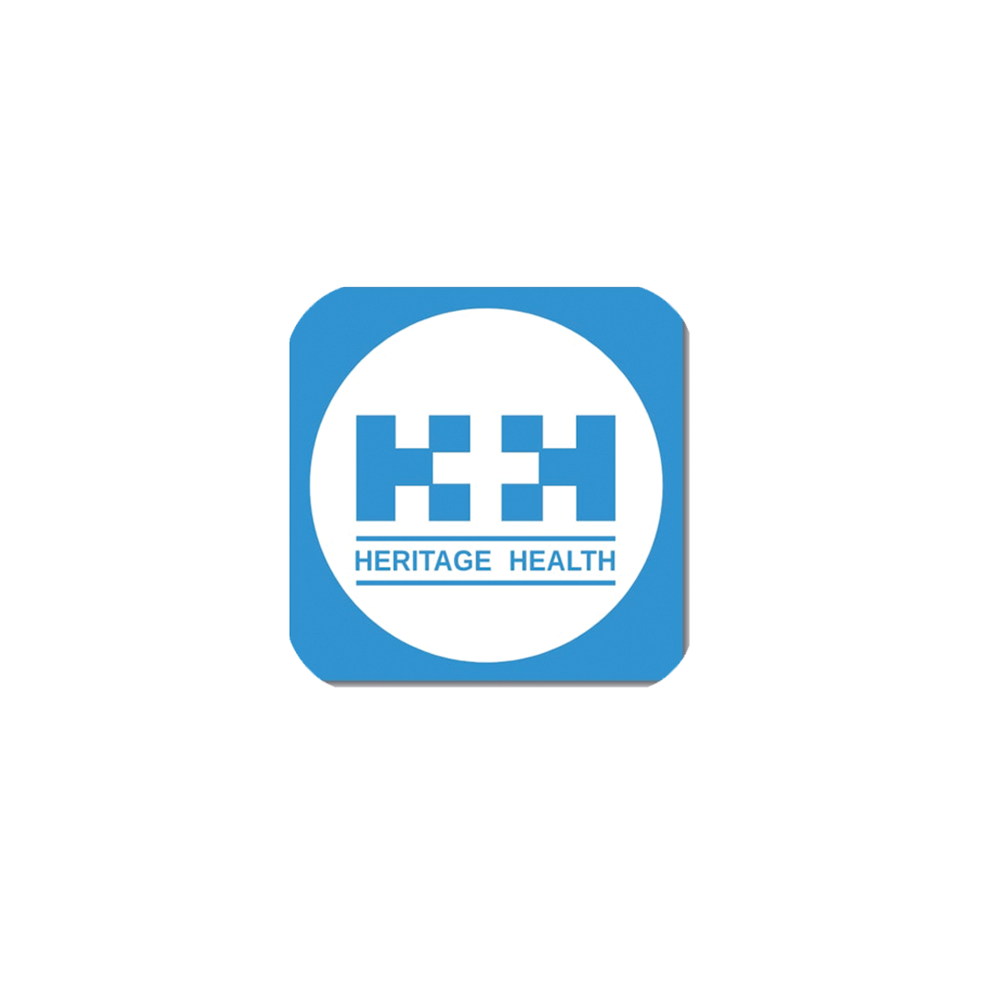 Heritage Health Insurance logo with blue K and H letters
