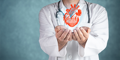 Medical team discussing patient care in hospital corridor