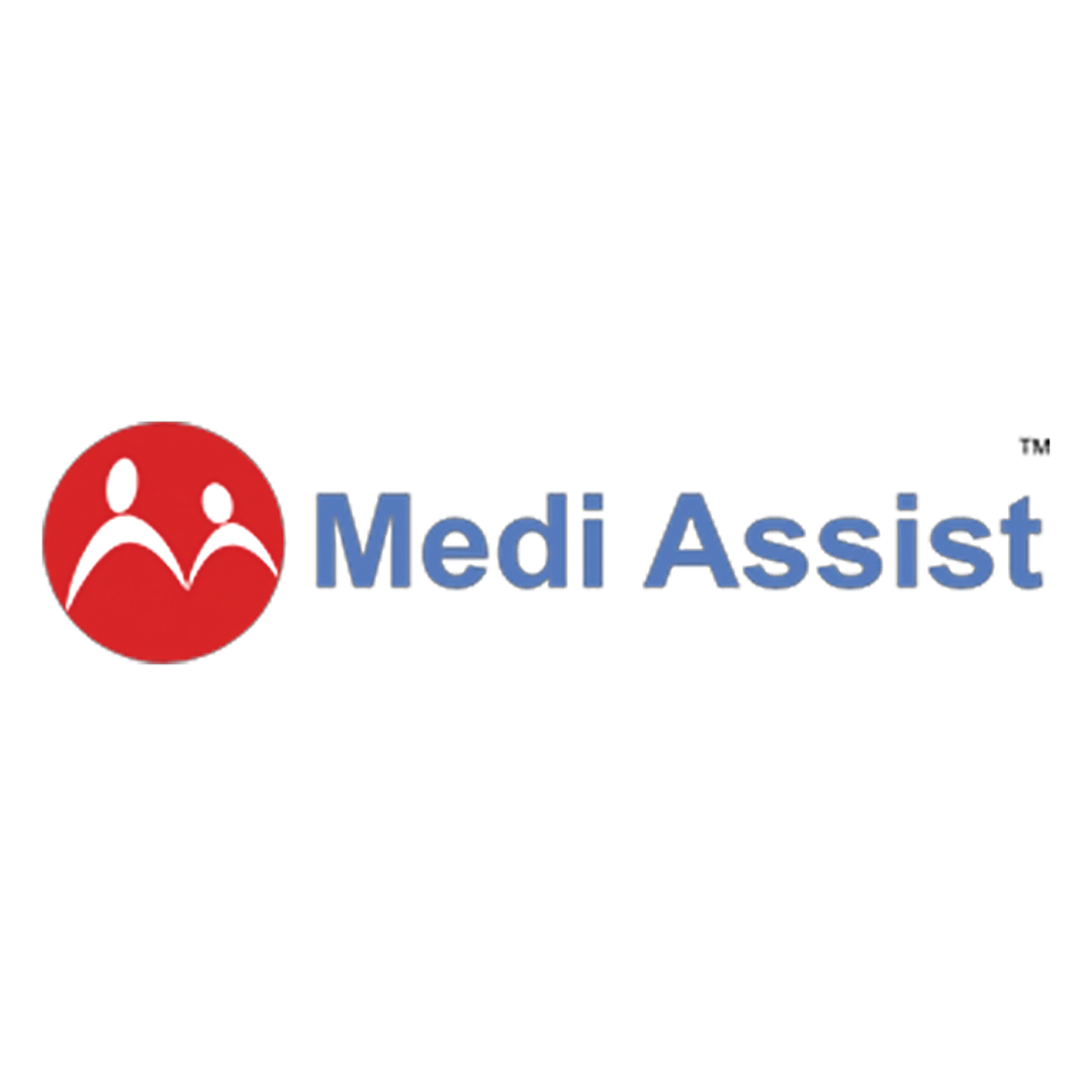 Medi Assist Insurance TPA logo with red and blue text and icon