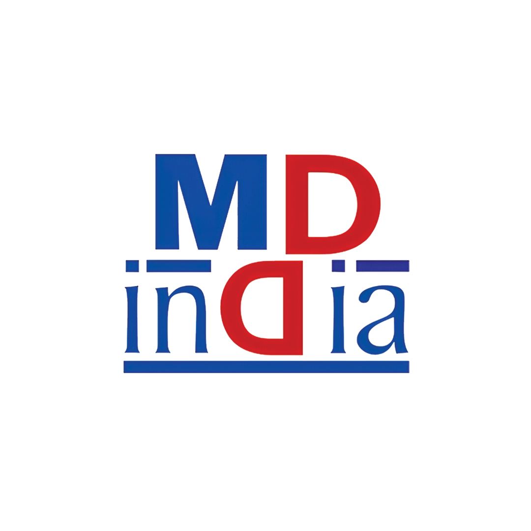 MD India Health Insurance Co Ltd logo with red and blue text